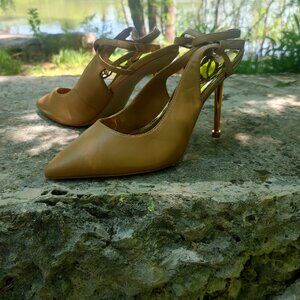 Guess Gold Heel Slingbacks